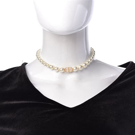 dior pearl necklace 2014|christian dior pearl choker necklace.